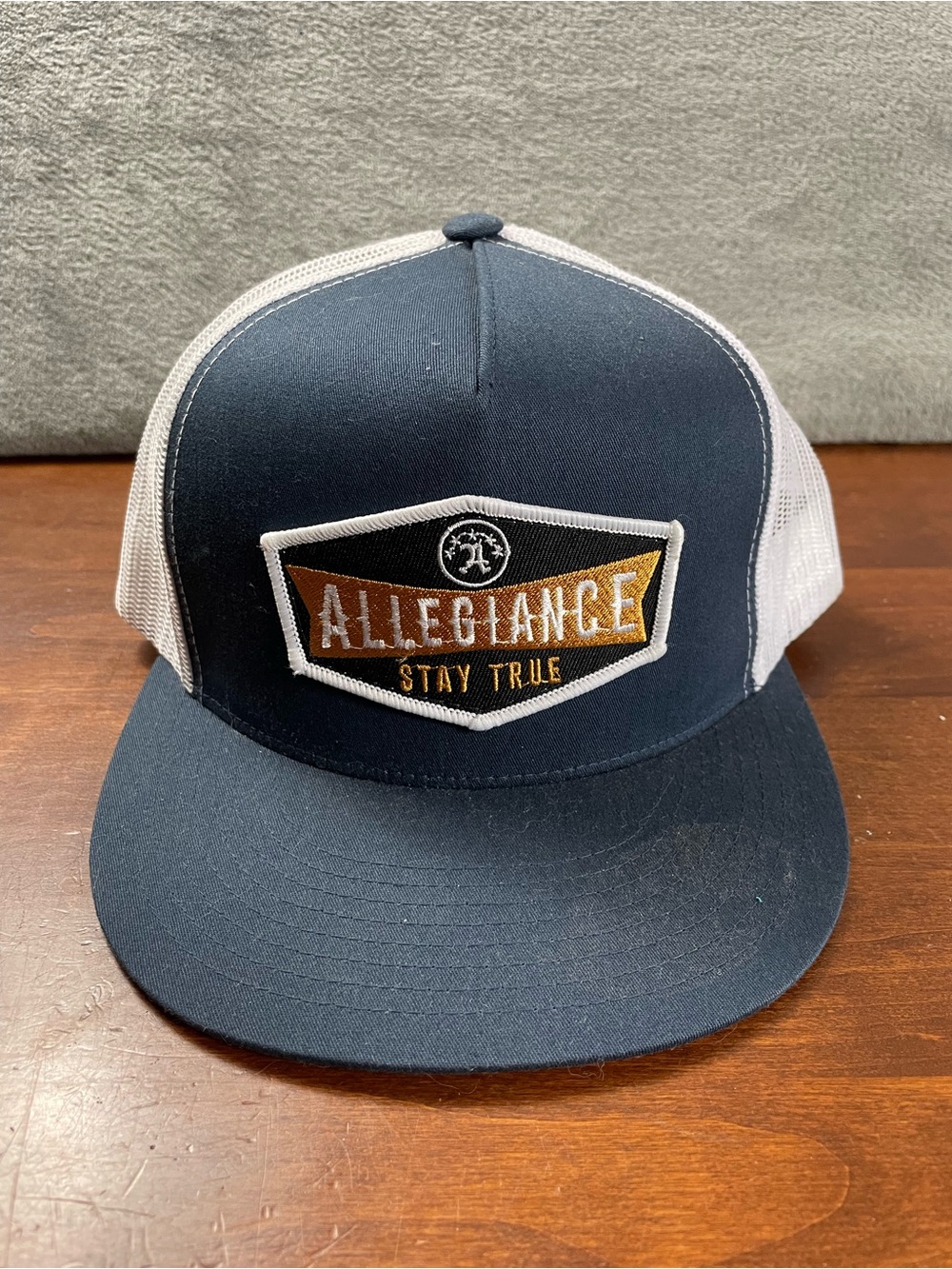 Allegiance Mesh Trucker Hat Blue White Mesh Snapback The Classics Yupoong
